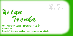 milan trenka business card